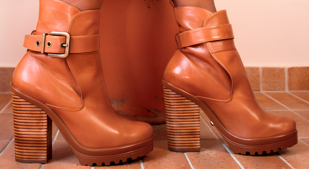 Picture of women's brown Brazilian leather boots